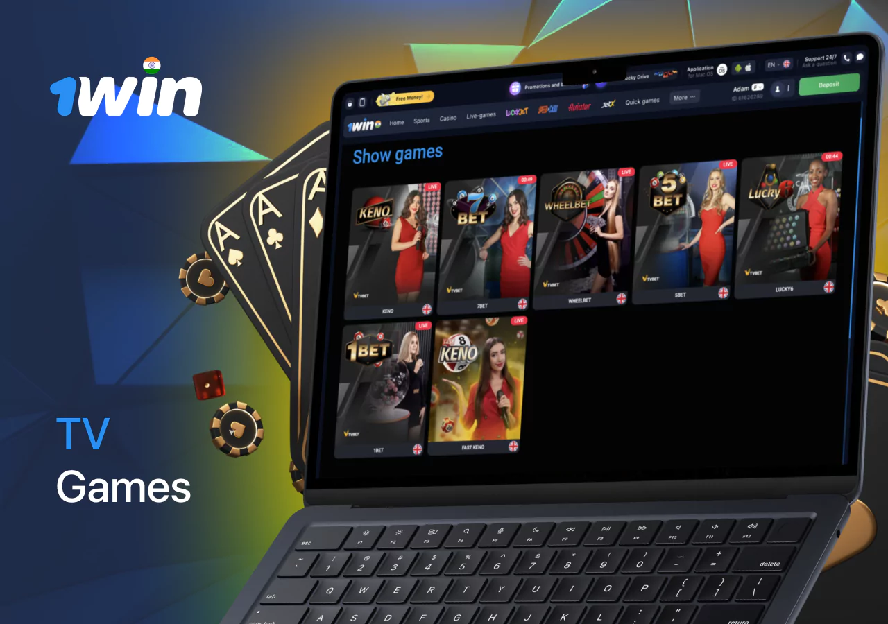 1Win TV games: Keno, 7 Bet and Lucky6 available 24/7