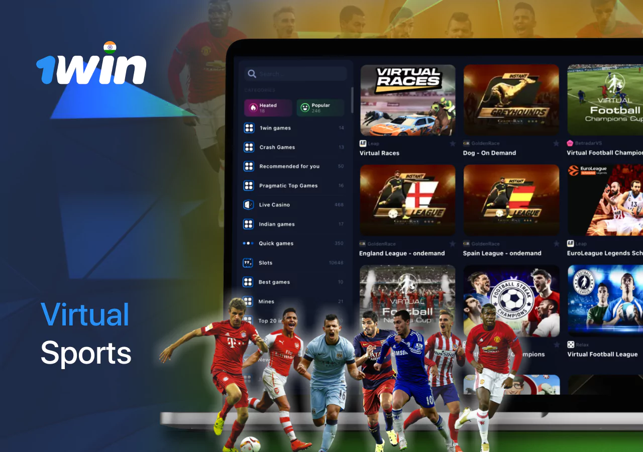 1Win virtual sports betting: horse racing, golf and football